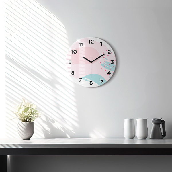 Orologio rotondo Astrazione pastello