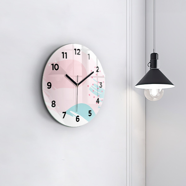 Orologio rotondo Astrazione pastello