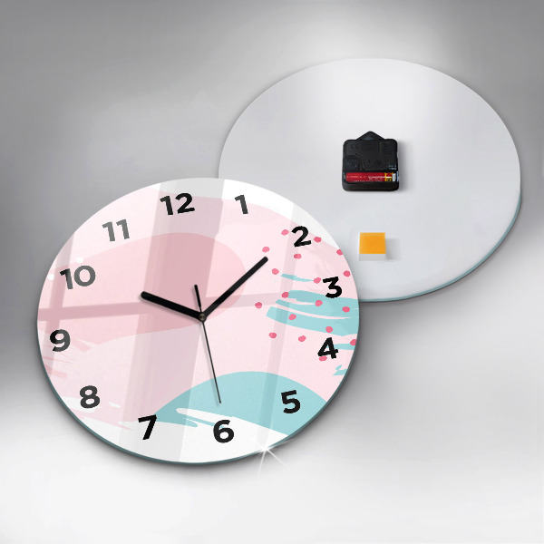 Orologio rotondo Astrazione pastello