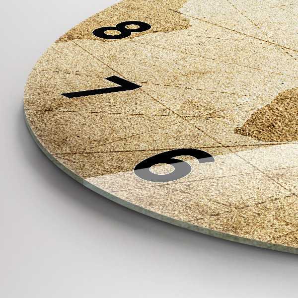 Orologio rotondo Mappa del mondo d'epoca