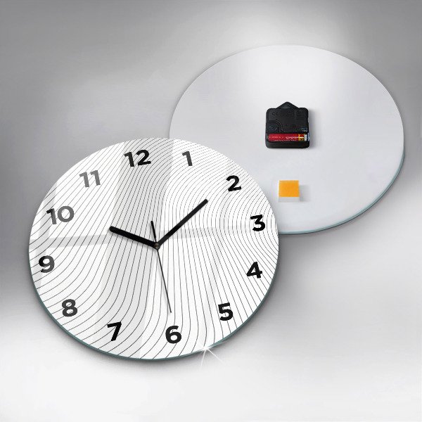 Orologio rotondo Linee di astrazione