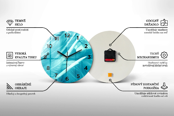 Orologio rotondo Paesaggio di picco di montagna