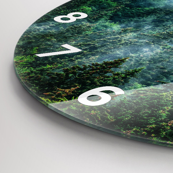 Orologio rotondo Foresta nebbiosa