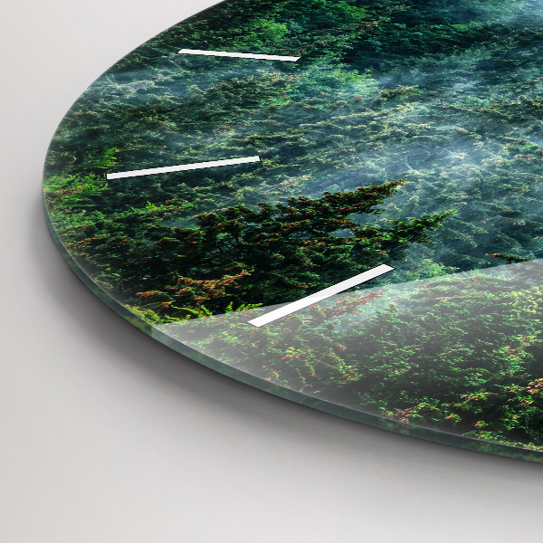 Orologio rotondo Foresta nebbiosa
