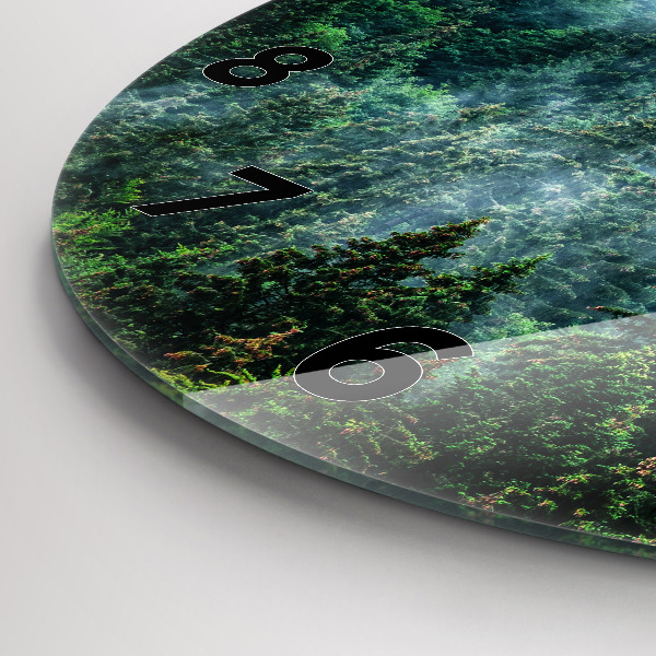 Orologio rotondo Foresta nebbiosa