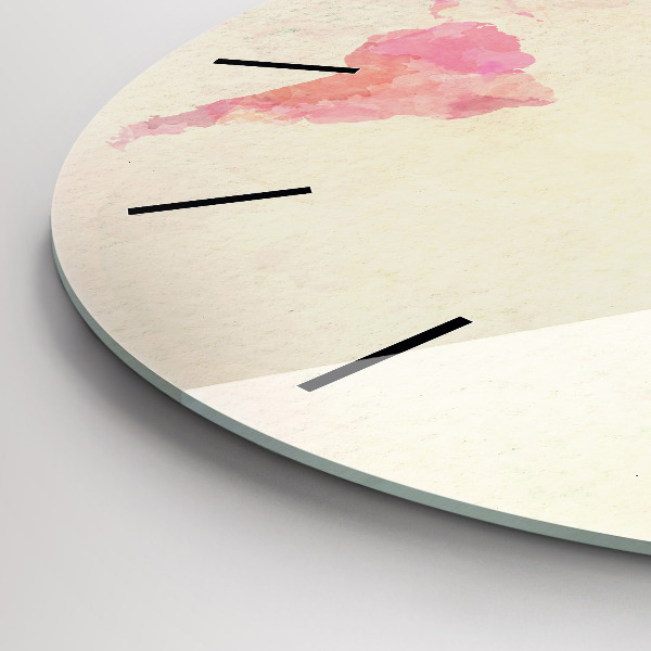 Orologio rotondo Mappa del mondo ad acquerello