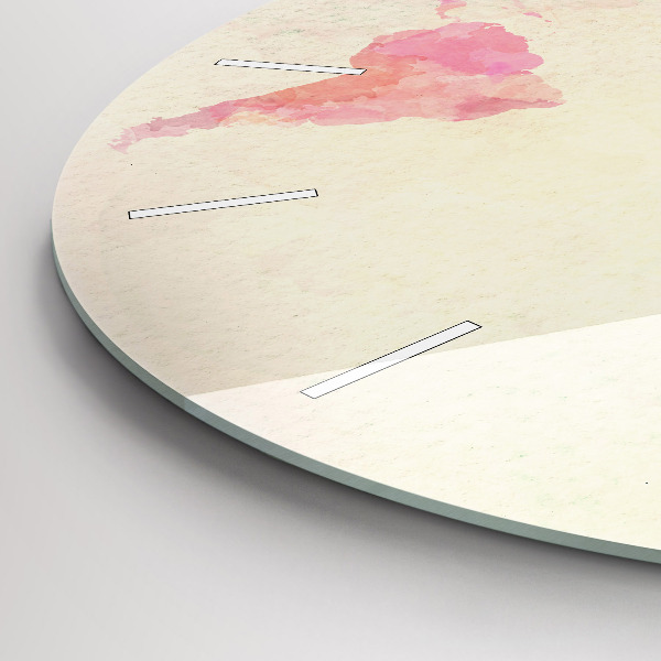 Orologio rotondo Mappa del mondo ad acquerello