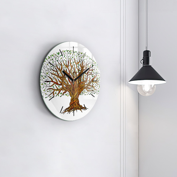 Orologio rotondo Albero e radici