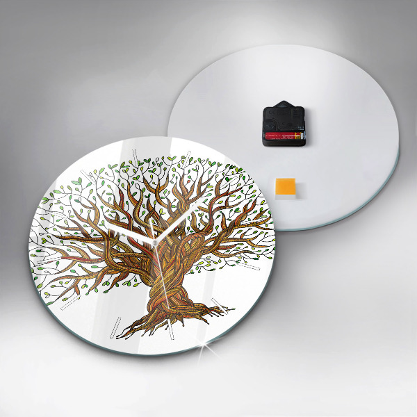 Orologio rotondo Albero e radici