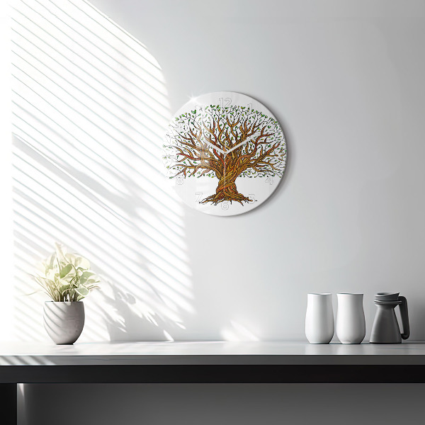 Orologio rotondo Albero e radici