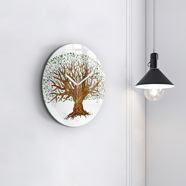 Orologio rotondo Albero e radici