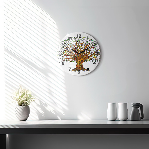 Orologio rotondo Albero e radici