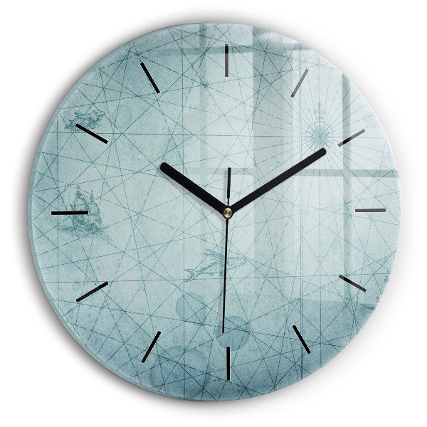 Orologio rotondo Mappa d'epoca