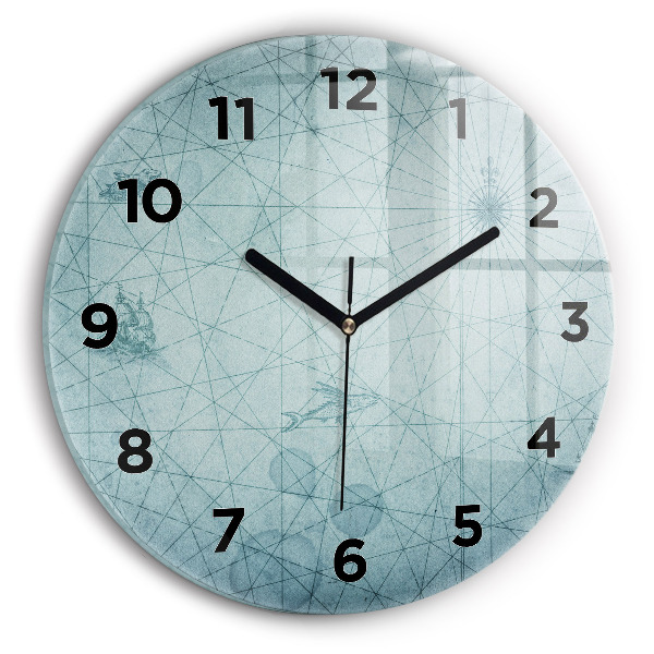 Orologio rotondo Mappa d'epoca