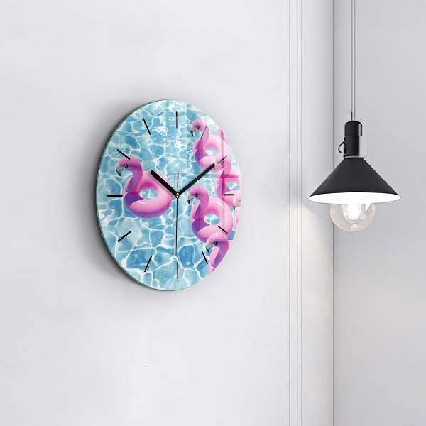 Orologio rotondo Gonfiabili fenicotteri