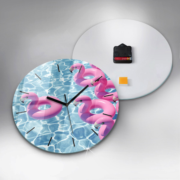 Orologio rotondo Gonfiabili fenicotteri