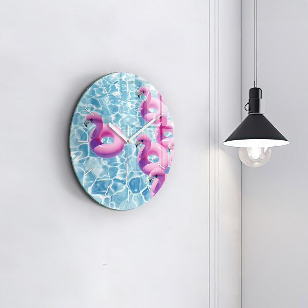 Orologio rotondo Gonfiabili fenicotteri