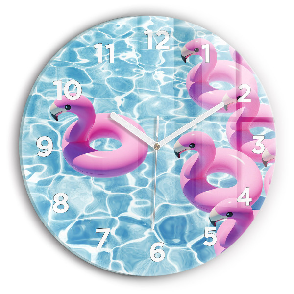 Orologio rotondo Gonfiabili fenicotteri