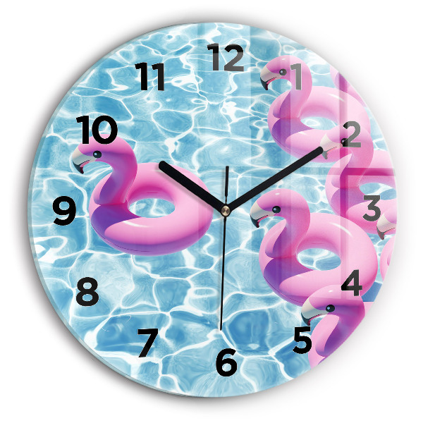 Orologio rotondo Gonfiabili fenicotteri