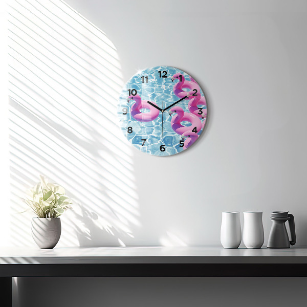 Orologio rotondo Gonfiabili fenicotteri
