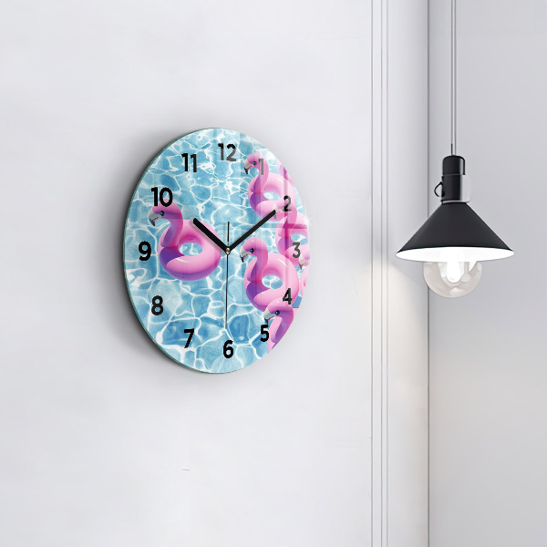 Orologio rotondo Gonfiabili fenicotteri