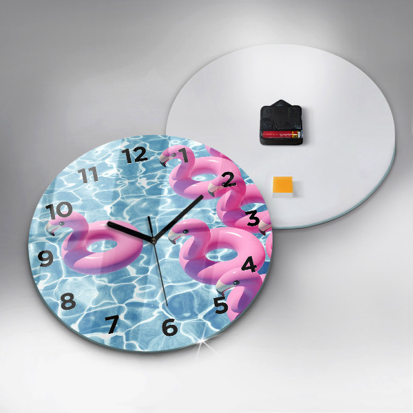 Orologio rotondo Gonfiabili fenicotteri