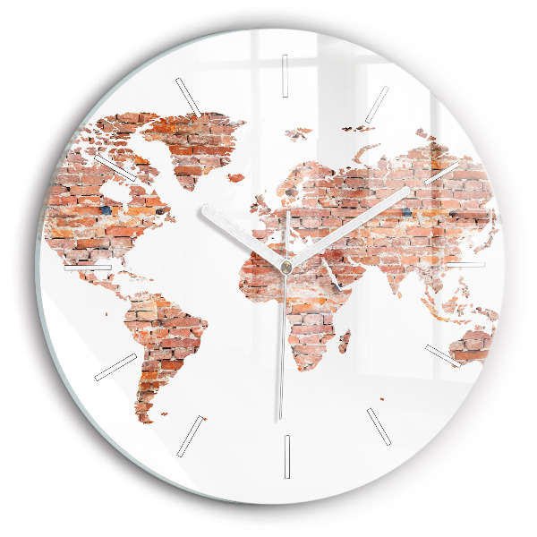Orologio rotondo Vecchia mappa in mattoni