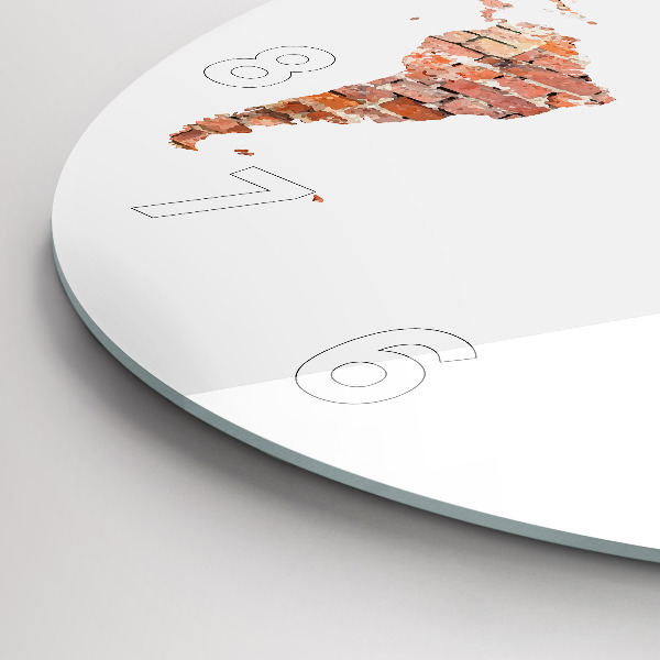 Orologio rotondo Vecchia mappa in mattoni