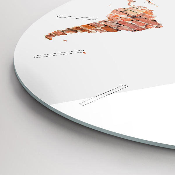 Orologio rotondo Vecchia mappa in mattoni