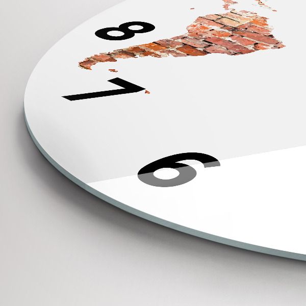 Orologio rotondo Vecchia mappa in mattoni