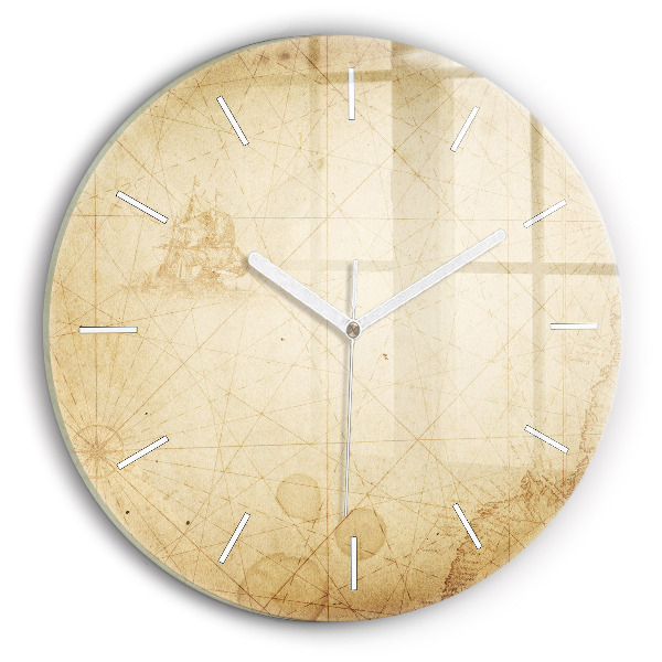 Orologio rotondo Mappa del vecchio mondo