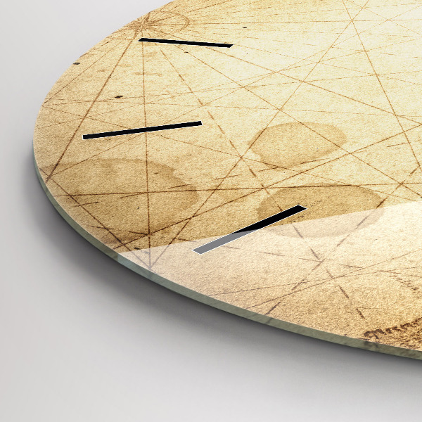 Orologio rotondo Mappa del vecchio mondo