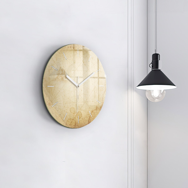 Orologio rotondo Mappa del vecchio mondo