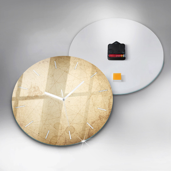 Orologio rotondo Mappa del vecchio mondo