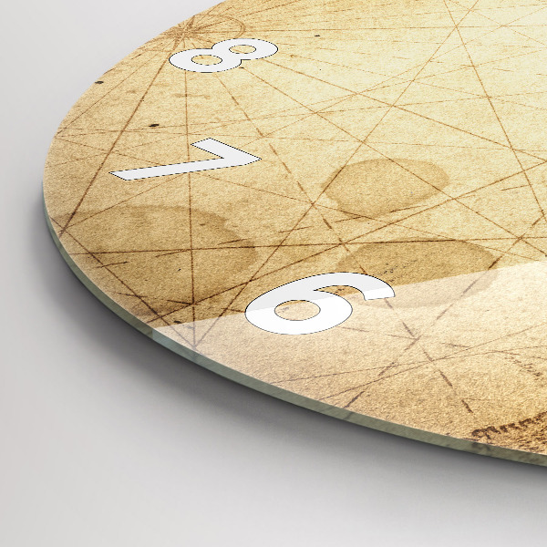 Orologio rotondo Mappa del vecchio mondo