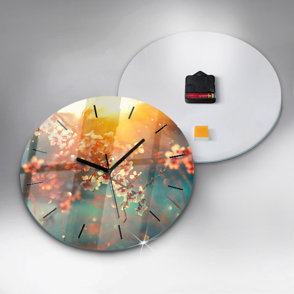 Orologio rotondo Fiori primaverili