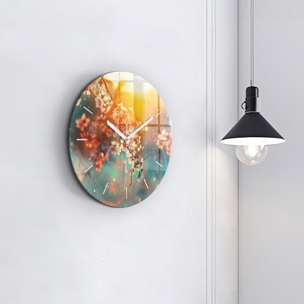 Orologio rotondo Fiori primaverili