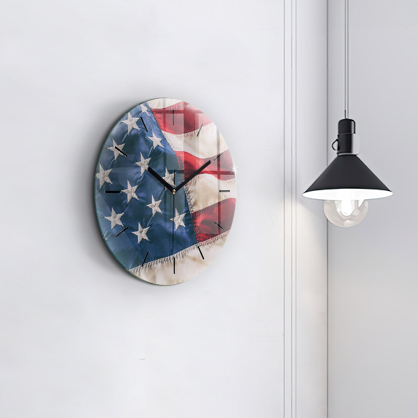 Orologio rotondo bandiera americana