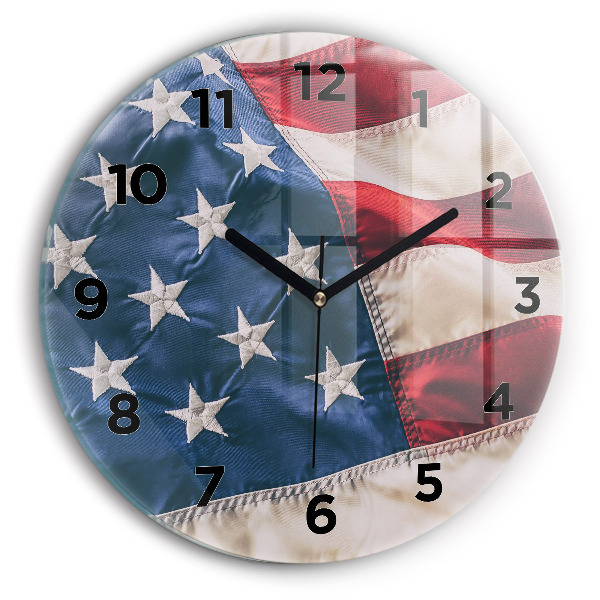 Orologio rotondo bandiera americana