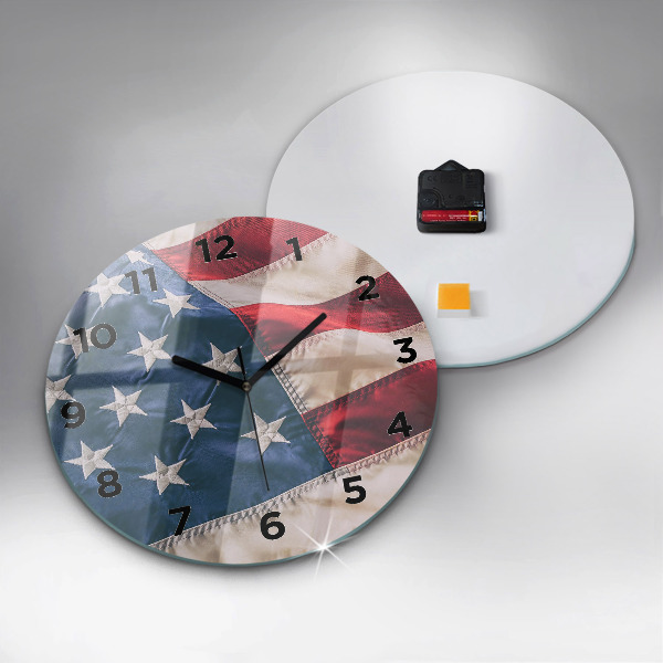 Orologio rotondo bandiera americana