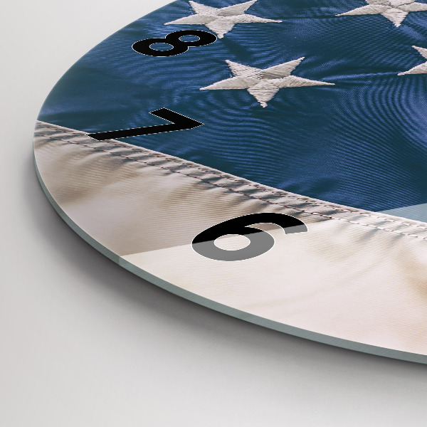 Orologio rotondo bandiera americana