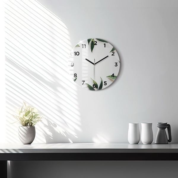 Orologio rotondo Cornice fogliare