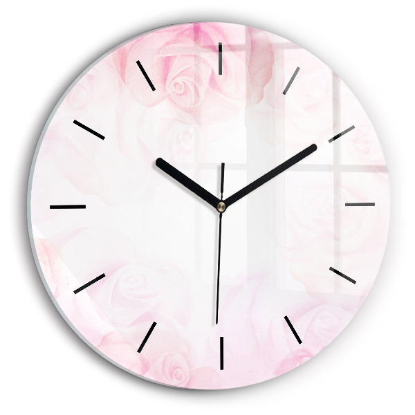 Orologio rotondo Rose astratte