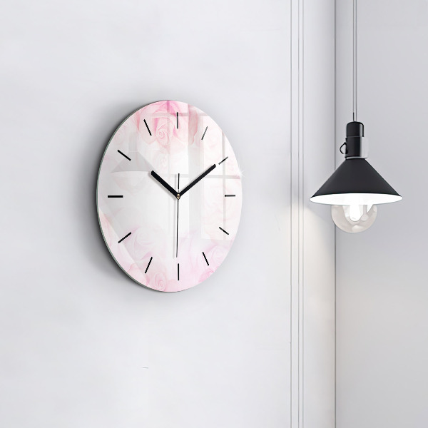 Orologio rotondo Rose astratte