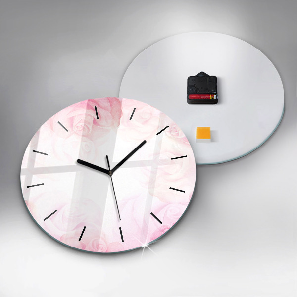 Orologio rotondo Rose astratte