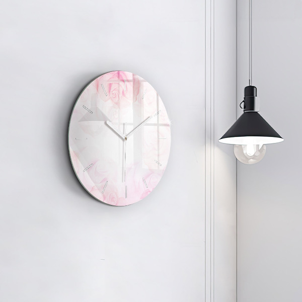 Orologio rotondo Rose astratte