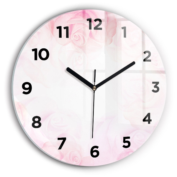 Orologio rotondo Rose astratte