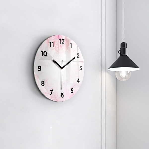 Orologio rotondo Rose astratte