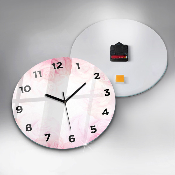 Orologio rotondo Rose astratte
