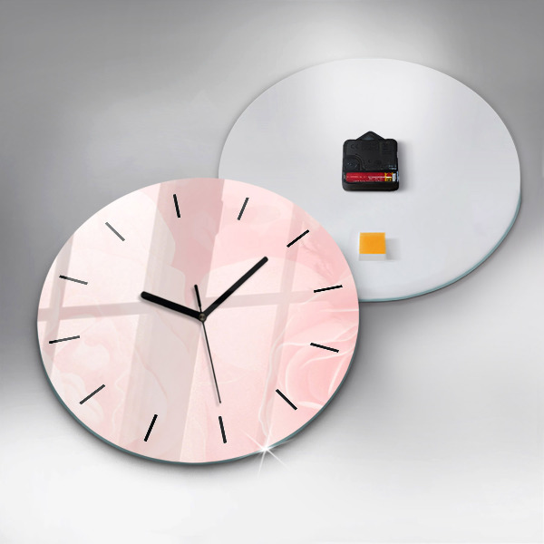 Orologio rotondo Rose in fiore